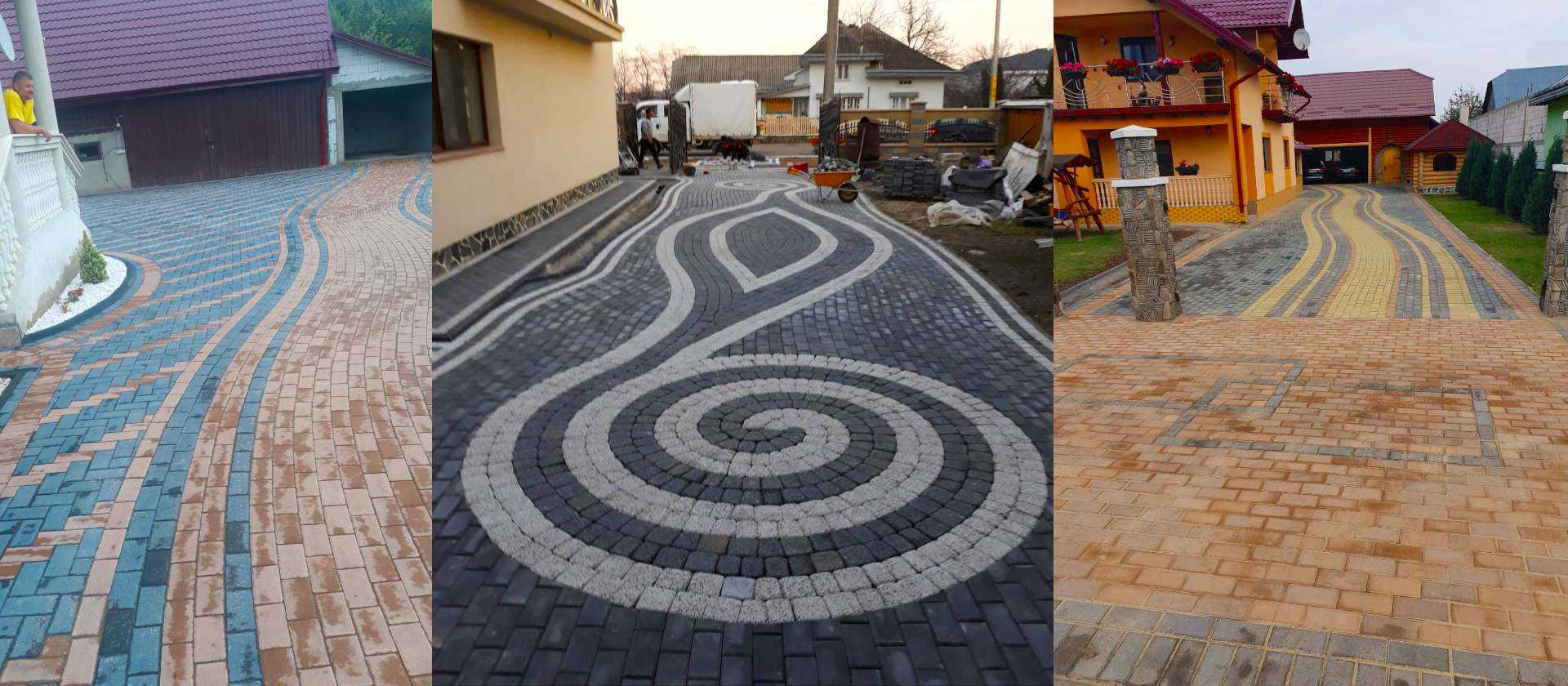 Pavele și borduri montate în Rădăuți, Suceava
